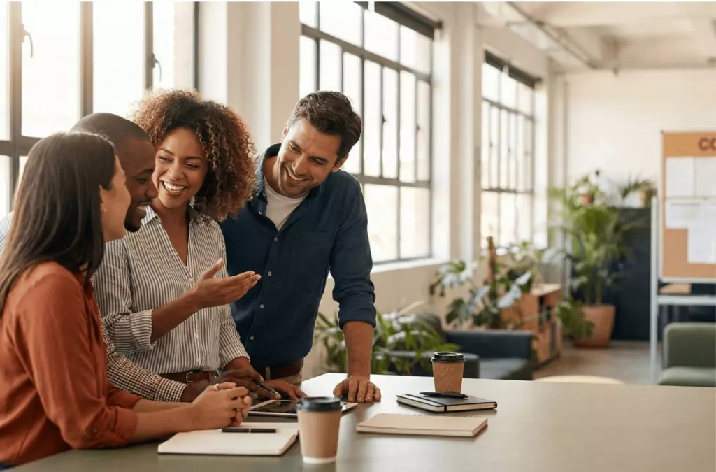 employee collaborating