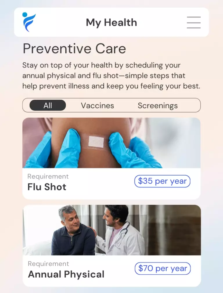 preventive care activities for rewards