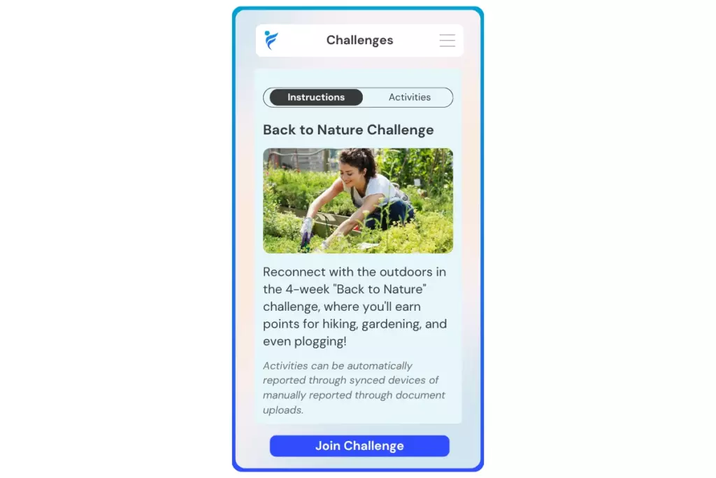 join the Back to Nature challenge