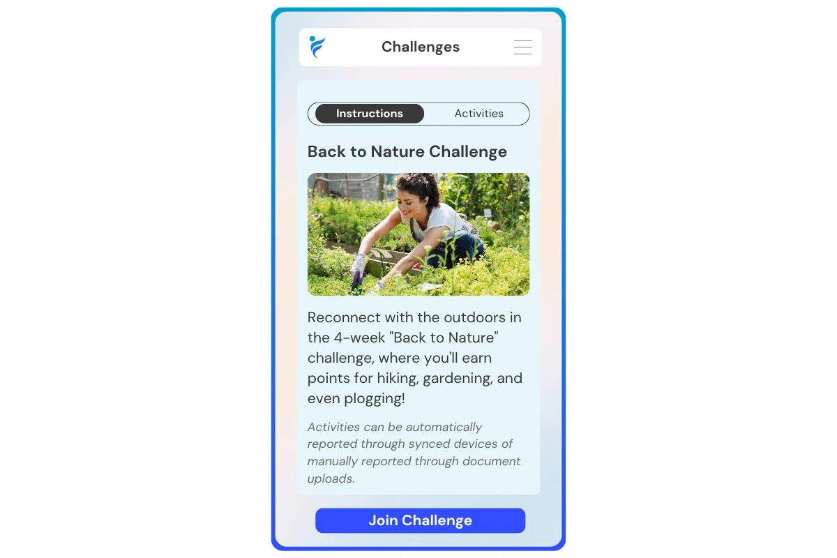 join the Back to Nature challenge