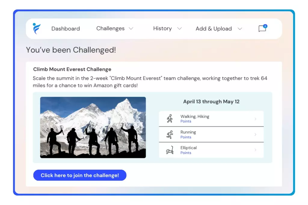 join the Climb Mount Everest challenge