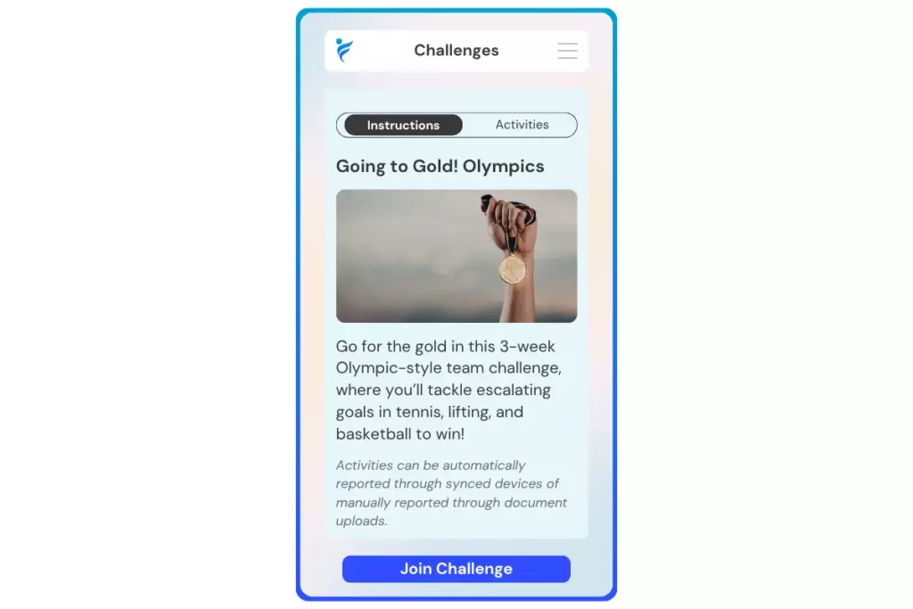 join the Going for Gold! Olympics challenge