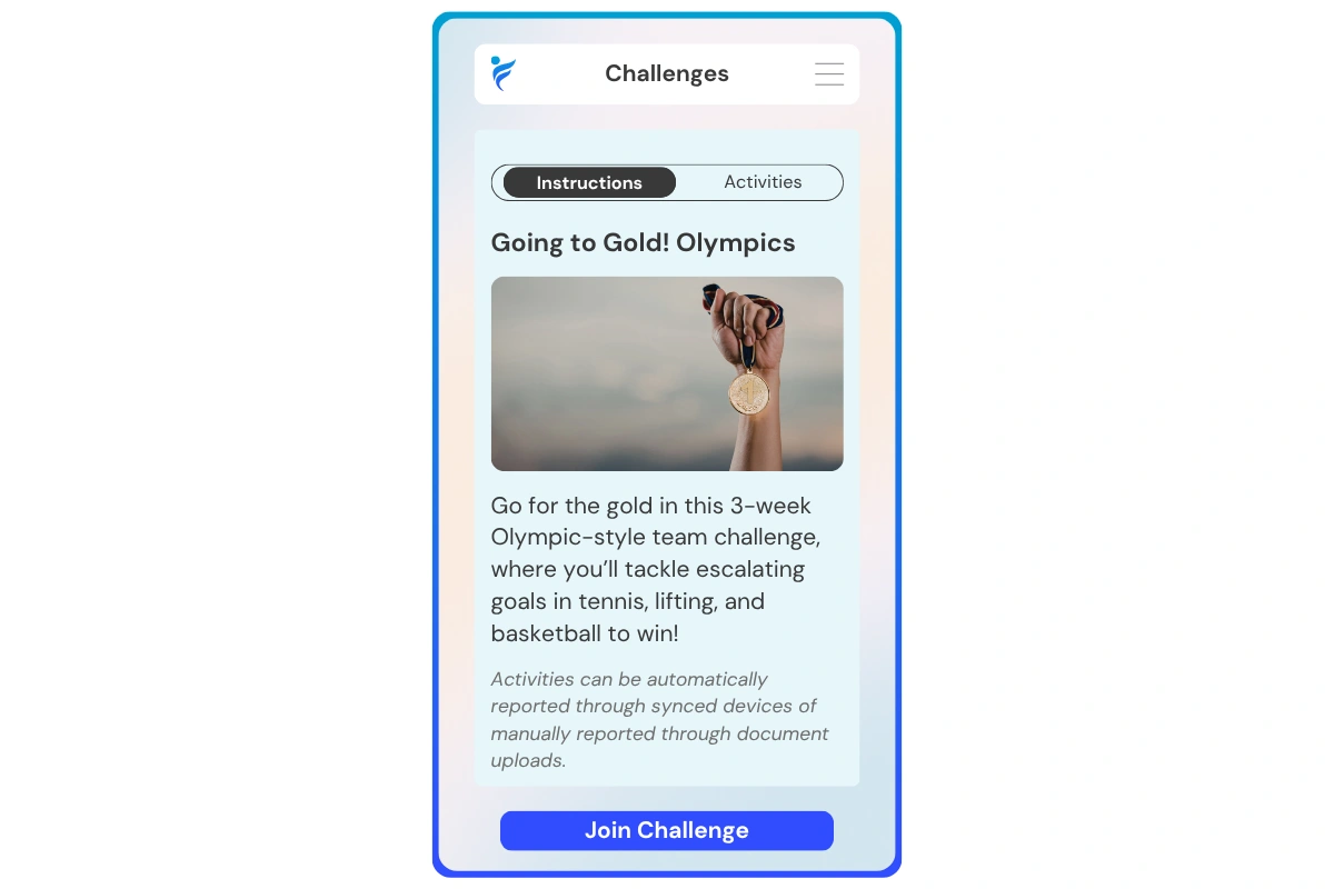 join the Going for Gold! Olympics challenge