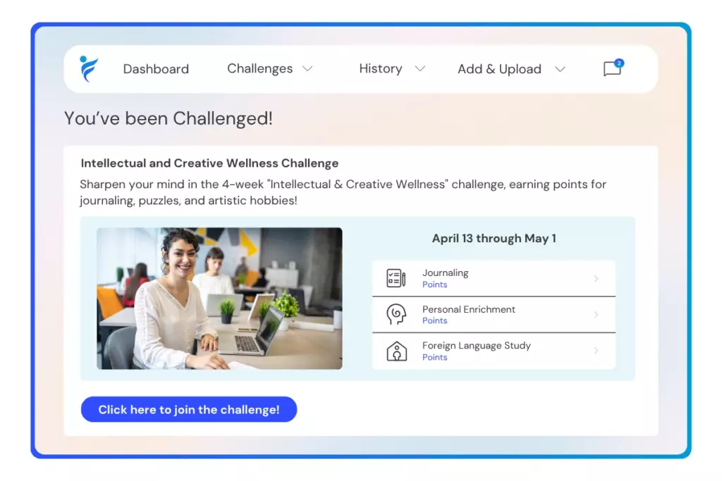 join the Intellectual and Creative Wellness challenge