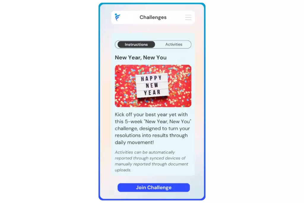 join the New Year, New You challenge