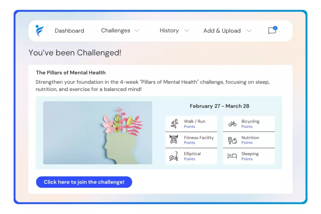 join the Pillars of Mental Health challenge