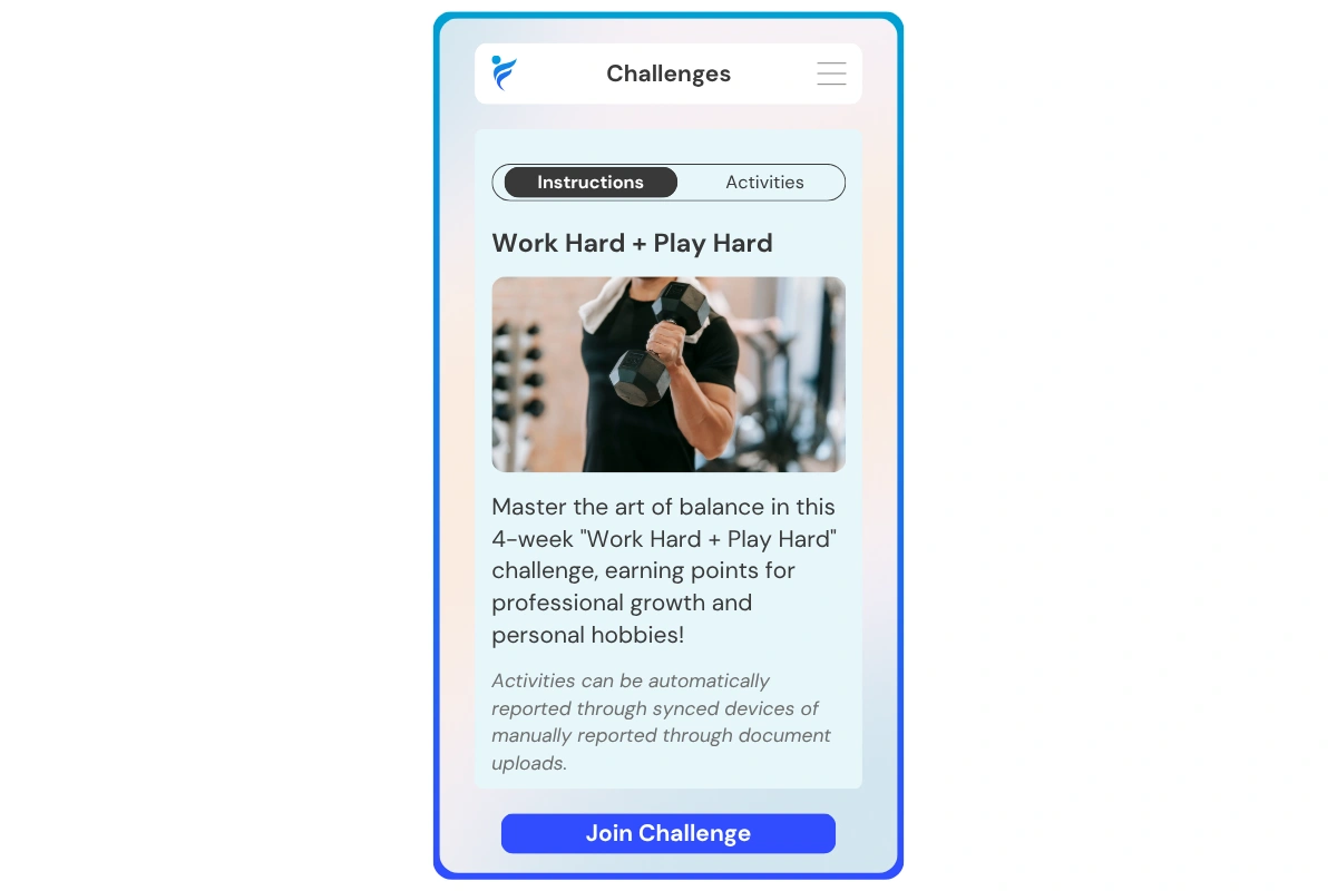 join the Work Hard + Play Hard challenge