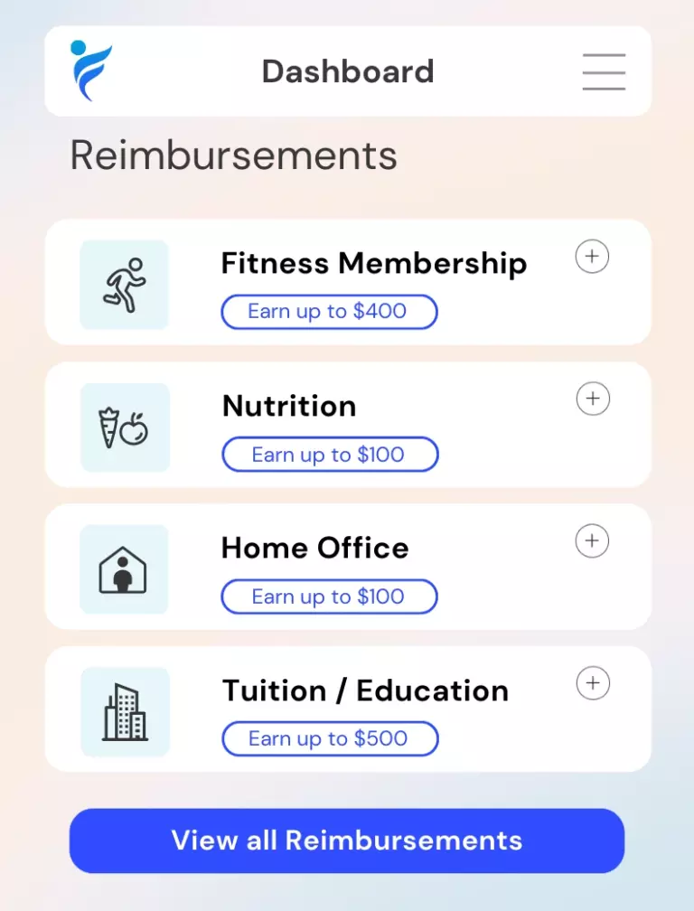 Lifestyle reimbursement program through IncentFit