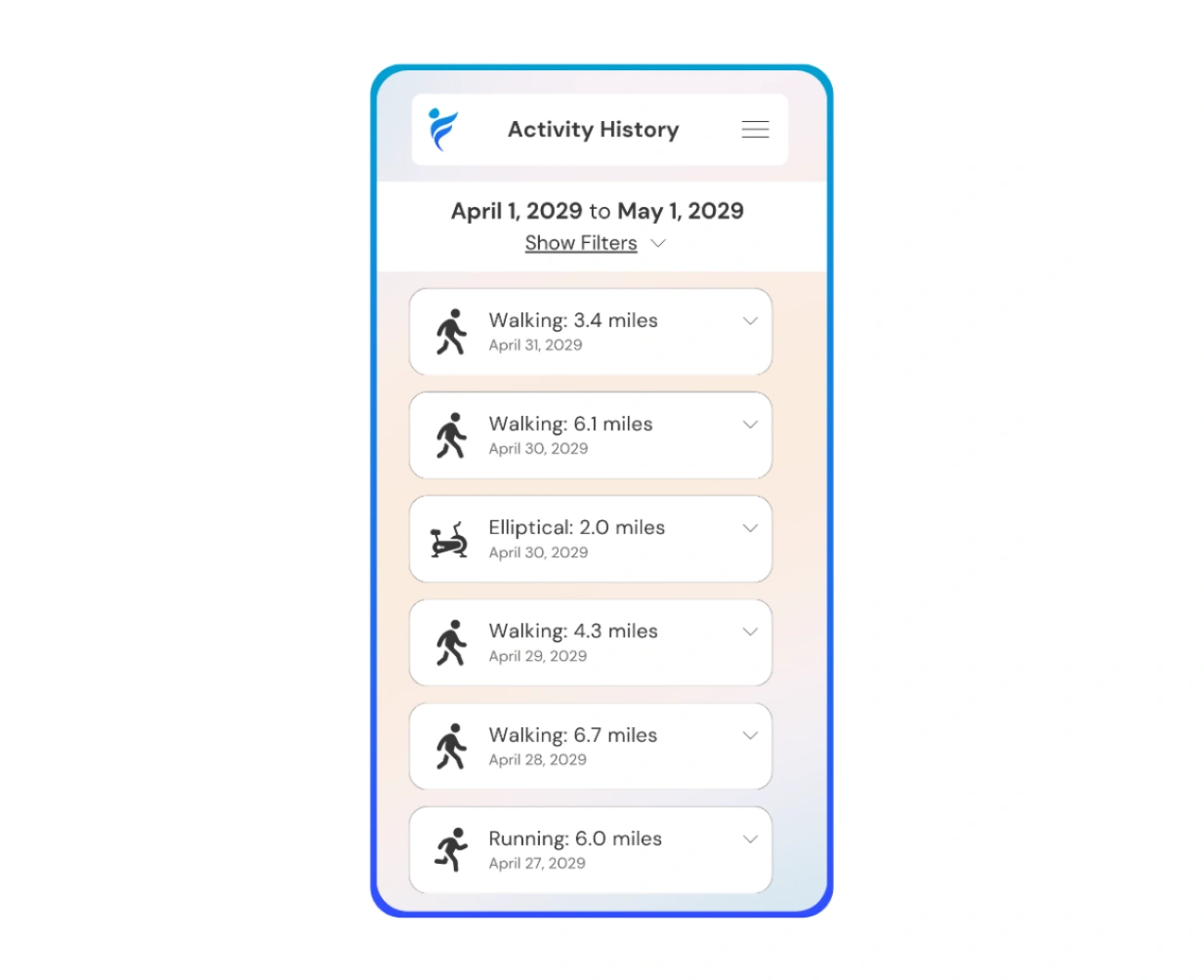 IncentFit Dashboard showing how to upload an activity