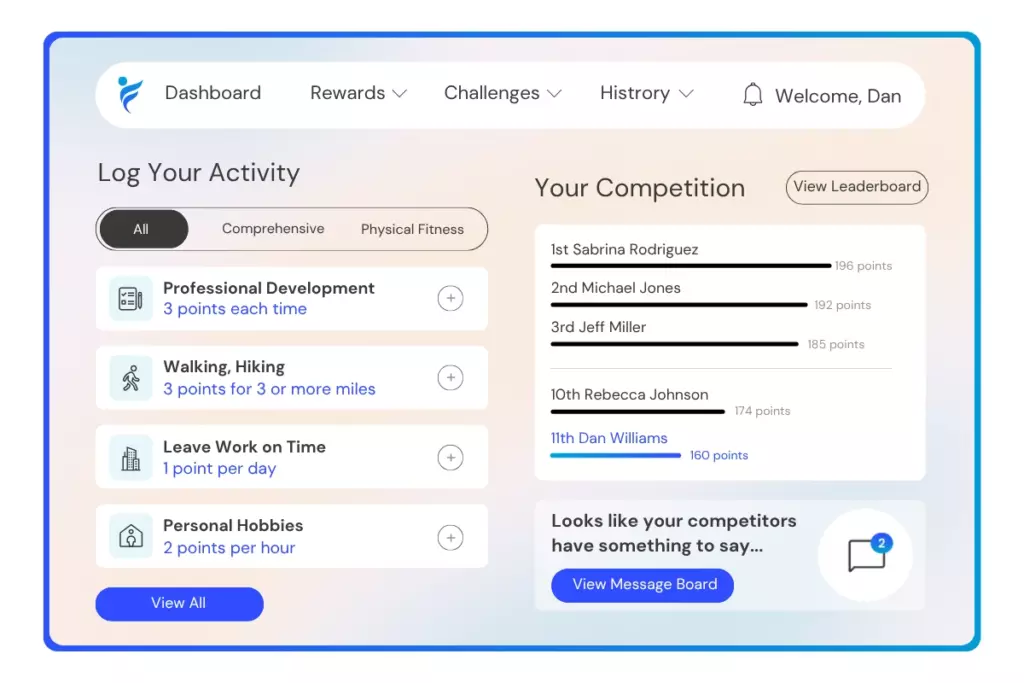 participate in the Work Hard + Play Hard challenge