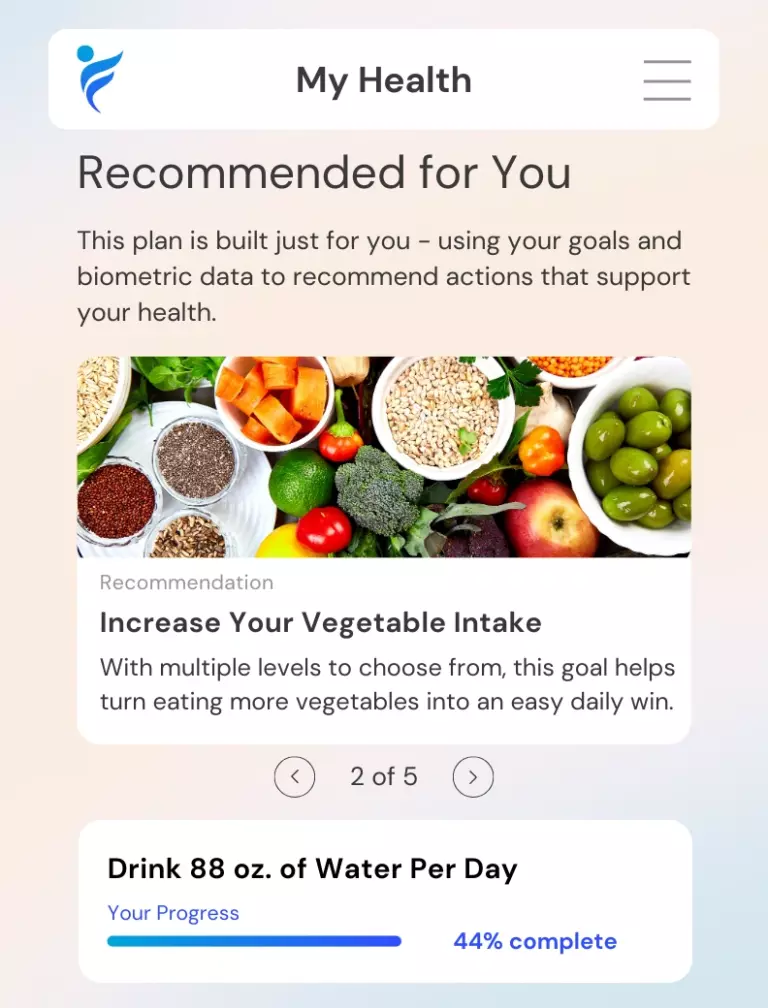personal wellness goals on IncentFit app