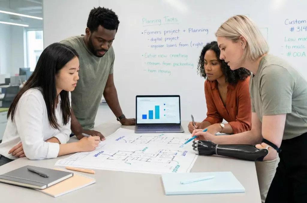 employees working together