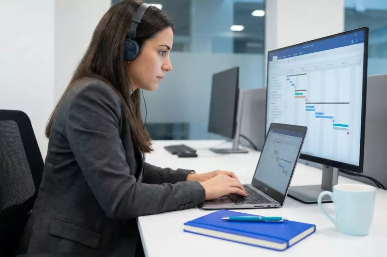 worker focused at work