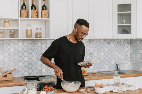 man cooking