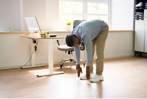 exercise at desk during the workday