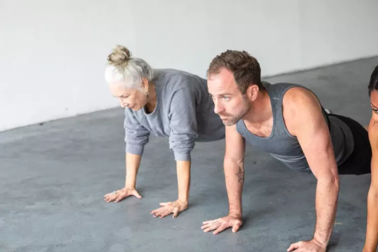 adults exercising for fitness challenge